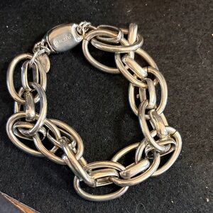 Chico's Chunky Silver-Tone Link Bracelet